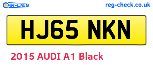HJ65NKN are the vehicle registration plates.