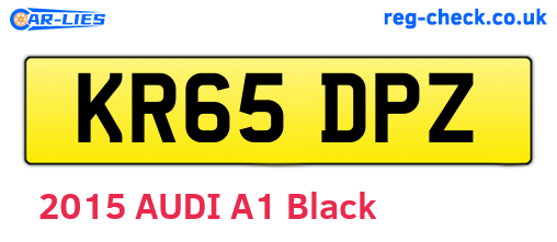 KR65DPZ are the vehicle registration plates.
