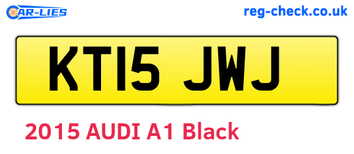 KT15JWJ are the vehicle registration plates.