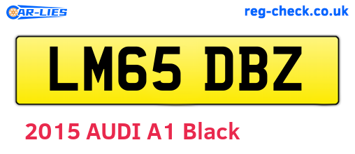 LM65DBZ are the vehicle registration plates.