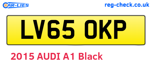 LV65OKP are the vehicle registration plates.