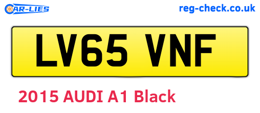 LV65VNF are the vehicle registration plates.