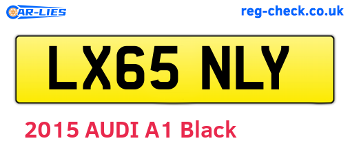 LX65NLY are the vehicle registration plates.