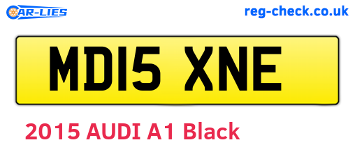 MD15XNE are the vehicle registration plates.