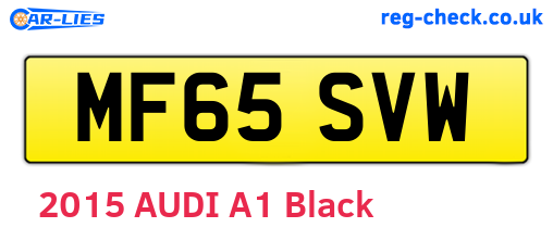 MF65SVW are the vehicle registration plates.