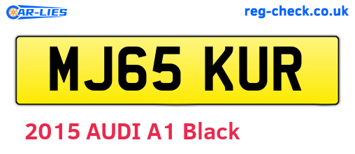 MJ65KUR are the vehicle registration plates.