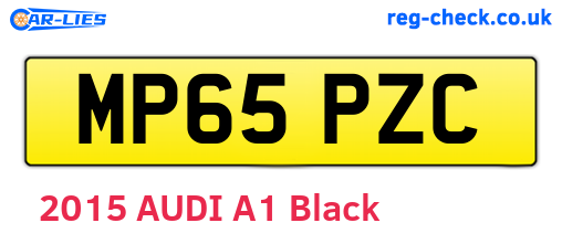 MP65PZC are the vehicle registration plates.