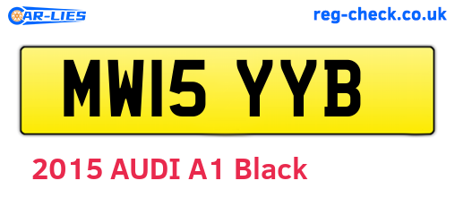 MW15YYB are the vehicle registration plates.