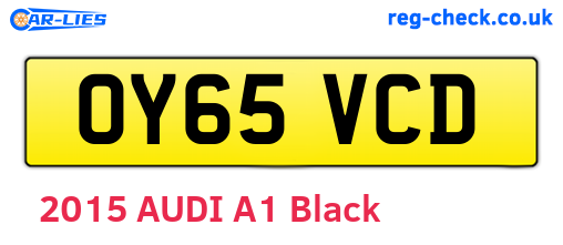 OY65VCD are the vehicle registration plates.