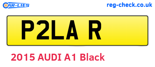 P2LAR are the vehicle registration plates.