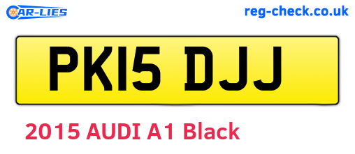 PK15DJJ are the vehicle registration plates.