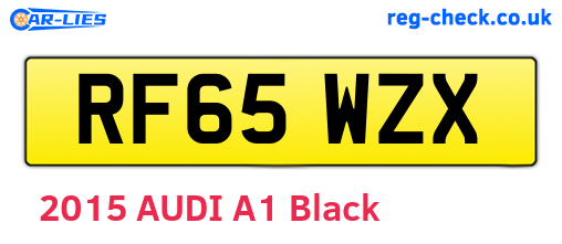 RF65WZX are the vehicle registration plates.