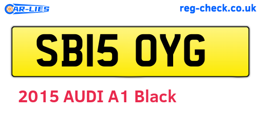 SB15OYG are the vehicle registration plates.