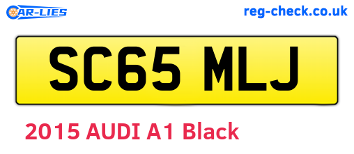 SC65MLJ are the vehicle registration plates.