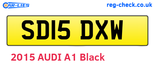 SD15DXW are the vehicle registration plates.