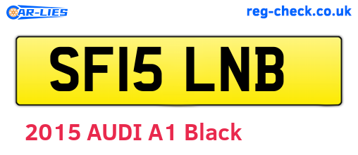SF15LNB are the vehicle registration plates.