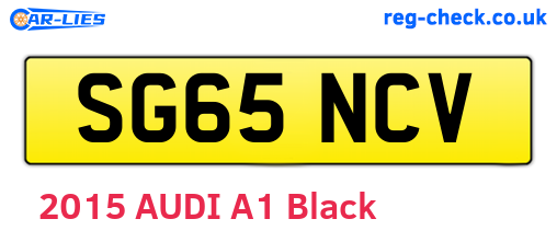 SG65NCV are the vehicle registration plates.