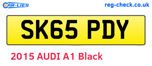 SK65PDY are the vehicle registration plates.