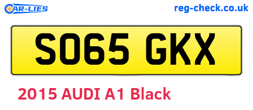 SO65GKX are the vehicle registration plates.