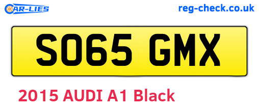 SO65GMX are the vehicle registration plates.