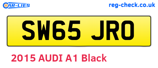 SW65JRO are the vehicle registration plates.