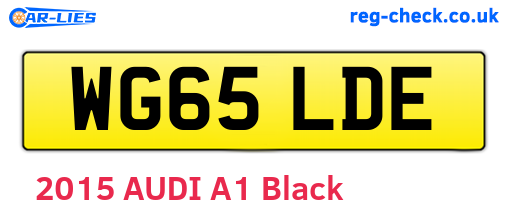 WG65LDE are the vehicle registration plates.