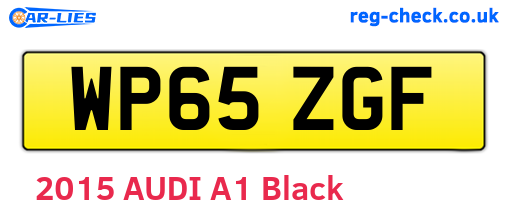 WP65ZGF are the vehicle registration plates.