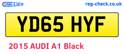 YD65HYF are the vehicle registration plates.