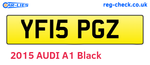 YF15PGZ are the vehicle registration plates.