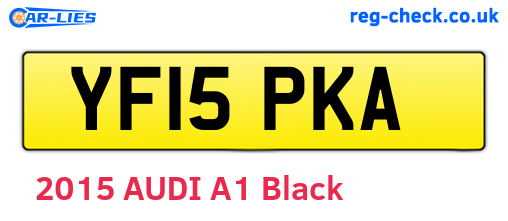 YF15PKA are the vehicle registration plates.