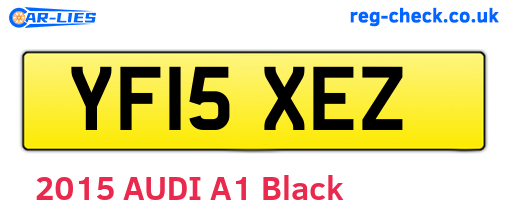 YF15XEZ are the vehicle registration plates.