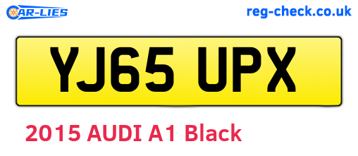 YJ65UPX are the vehicle registration plates.