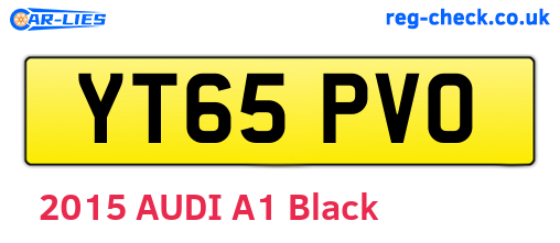 YT65PVO are the vehicle registration plates.