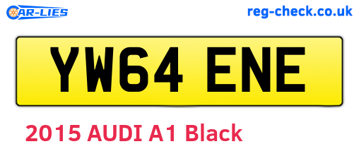 YW64ENE are the vehicle registration plates.