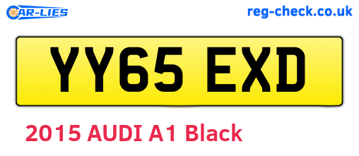 YY65EXD are the vehicle registration plates.
