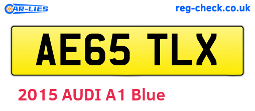 AE65TLX are the vehicle registration plates.