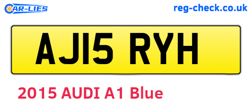AJ15RYH are the vehicle registration plates.