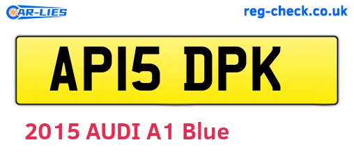 AP15DPK are the vehicle registration plates.