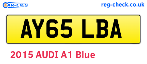 AY65LBA are the vehicle registration plates.