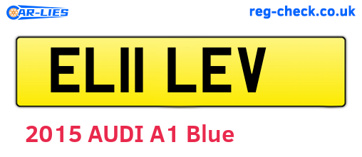 EL11LEV are the vehicle registration plates.
