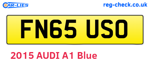 FN65USO are the vehicle registration plates.