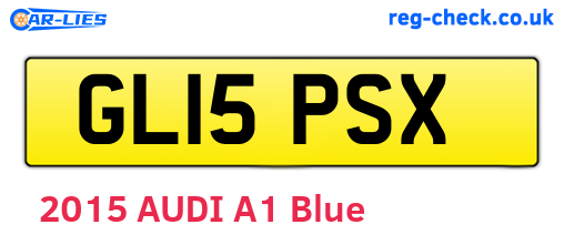 GL15PSX are the vehicle registration plates.