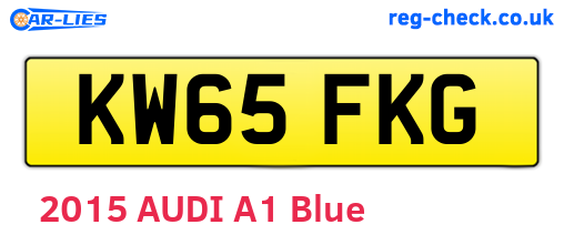 KW65FKG are the vehicle registration plates.