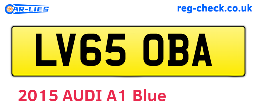 LV65OBA are the vehicle registration plates.