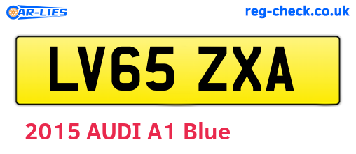 LV65ZXA are the vehicle registration plates.