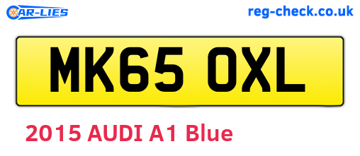 MK65OXL are the vehicle registration plates.