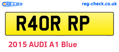 R40RRP are the vehicle registration plates.