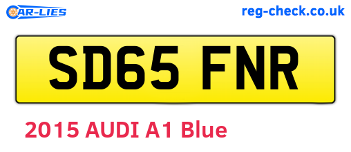 SD65FNR are the vehicle registration plates.