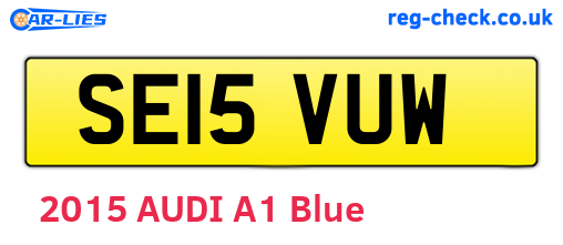 SE15VUW are the vehicle registration plates.