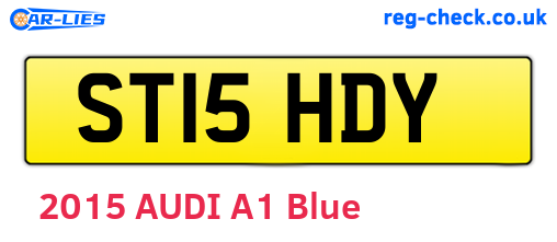 ST15HDY are the vehicle registration plates.